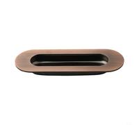 Bebykilemi Stainless Steel Flush Doors Sliding Pull Handle B Embedded Lever for Wardrobe Cabinet and Invisible Door 120x40mm Oval or Square Format with Nano Concealed(Round red Ancient)