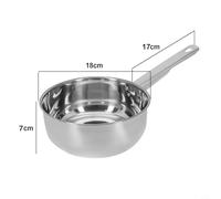 Bebykilemi Stainless Steel Water Spoon for Cooking, Heavy Duty Ladle with Long Handle, Rust Resistant Water Scoop for Pot, Pan, Noodle, Kitchen, Restaurant,(18cm)