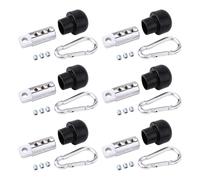 Bebykilemi Steel Terminal Cable Stopper With Compression Rubber Cap 5Mm 6Mm Diameter Gym Pulley Functional Training Cable Connector Black Resistant Secure(6set)