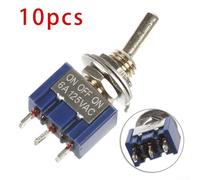 Bebykilemi Toggle Switch SPDT ON-OFF-ON 3-Position 6mm Mounting Hole, 250V/3A 125V/6A Rated, For MTS-103 Model, Electrical Life 10000 Cycles, for Industrial Equipment