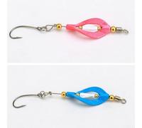 Bebykilemi Trout Fishing Lure Double Spin Spoon Spinner Bait 5 Pack Zinc Alloy Artificial Ultralight Lures Single Hook Long Casting for River Lake Trout Master 3g 4g(Section B)