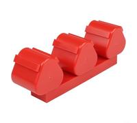 Bebykilemi Wall-Mounted Battery Holder for Bosch 10.8V and 12V Tools, Plastic Dock Mount Storage Rack for Cordless Tool Batteries, Space-Saving Vertical(Red)