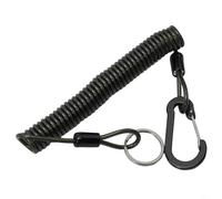 Bebykilemi Wire Spring Rope for Fishing Lanyard - 1.2M/2M Anti-Lost Spiral Coil with 7-Strand Steel Wire, 50kg Load Capacity, Stainless Steel + Plastic Construction,(1.2M)