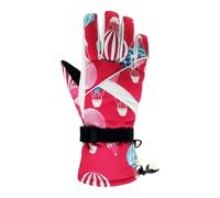 Bebykilemi Womens Ski Gloves Touchscreen Winter Gloves Waterproof | Fleece Lined Warm Thickened Non-Slip Palm for Outdoor Hiking Cycling Mountaineering Snow Sports Secure Fit Wrist Strap
