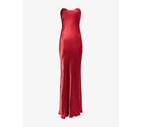 Bec & Bridge Womens Bec & Bridge Cinder Strapless Woven Maxi Dress Cherry 12