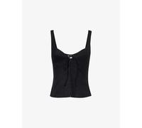 Bec & Bridge Womens Black Nevada Tie-front Woven Top 8