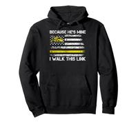 Because His Mine I Walk His Line USA Flag Tow Truck Driver Pullover Hoodie