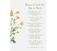 Because I Could Not Stop for Death Emily Dickinson Poem Art Print. Size A4