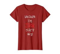 Because I'm Jack That's why! Funny First Name Saying for boy T-Shirt, Women, Cranberry Red, Medium