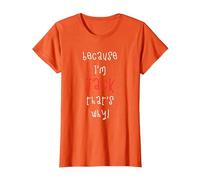 Because I'm Jack That's why! Funny First Name Saying for boy T-Shirt, Women, Orange, XX-Large