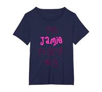 Because I'm Jamie That's why! Funny First Name Present for T-Shirt, Women's Plus, Navy Blue, 2X