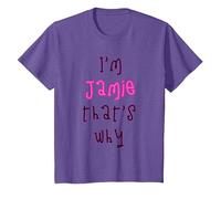 Because I'm Jamie That's why! Funny First Name Present for T-Shirt, Youth, Purple Heather, 2T