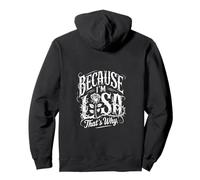 Because Im Lisa Thats Why Bold Rose Quote Pullover Hoodie