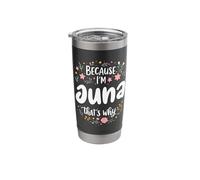 Because I'm Luna That's Why Flowers Stainless Steel Insulated Tumbler