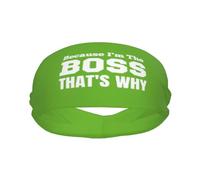 Because I'M The Boss That'S Why Unisex Sweatband Non-Slip Headband Breathable Hairband For Cycling Outdoor Activities Yoga Tennis