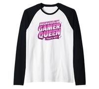 Because I'm the Gamer Queen, That's Why - Funny Gaming Girl Raglan Baseball Tee