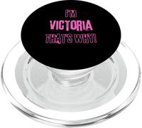 Because I'm Victoria that's why! Funny first name present PopSockets PopGrip for MagSafe