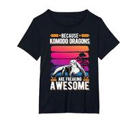 Because Komodo Dragons are Freaking Awesome Komodo Dragon T-Shirt, Women's Plus, Black, 2X