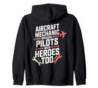 Because Pilots Need The Heroes Too Avionics Tech Enthusiasts Zip Hoodie
