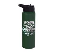 Because Two Grandbabies are Better Than One Twin Grandma Stainless Steel Insulated Water Bottle