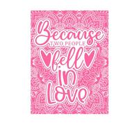 Because Two People Fell in Love Quote Wall Stickers Paster Paper 49.4x65.8cm Can Modify and add Information Pink
