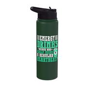Because who Needs a Regular Heartbeat Energy Drink Stainless Steel Insulated Water Bottle