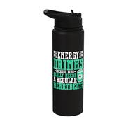 Because who Needs a Regular Heartbeat Energy Drink Stainless Steel Insulated Water Bottle
