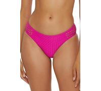 BECCA Women's Castaway Hipster Bikini Bottom, Cheeky Coverage, Swimwear Separates, Azalea, Medium
