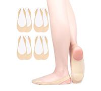 Becellen 4 Pairs No Show Socks Women, Ultra Low Cut Invisible Socks with Elastic Straps Ice Silk Half Toe Footsies Topper Liner Footies for Women High Heels