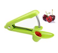Becho Cherry Pitter Olive Pitter and Cherry Stone Remover with Food-Grade Silicone Cup Lengthened Splatter Shield (Green)