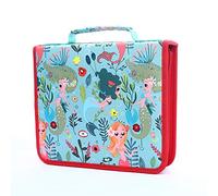 Becho Multifunction Zipper Printed Fabric Pencil Case with Multi-Layer Zipper Separation High Capacity Holder Pouch Pen Bag Colored Pencil Pen Box 168 Slots (Mermaid)