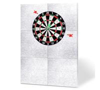 bechoanigel Dart Wall Protection, Pack of 6 Self-Adhesive Felt Wall Protection, Dartboard, Spliced Surround Wall Border, Sound Insulation Dartboard, Classic Felt Dartboard, Wall Protection, Back (Grey