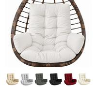 bechoanigel Hanging Chair Cushion, Swing Chair Cushion, Indoor Seat Cushion, Garden Cushion Cushion, Rocking Chair, Thick Hanging Chair, Seat Cover for Hanging Swing, Hanging Basket, White