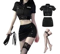 bechoanigel Women's Police Costume, Sexy Police Officer Costume, Carnival Cosplay Police Officer, Police Cosplay Uniform for Adults, Sexy Underwear Women Dresses, Fancy Dress Costume (S)