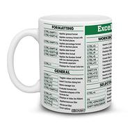 BECHUSKY Accountant Gift - Excel Mug with Cheat Sheet, Perfect for Women, Men, Students, CPAs, Coworkers & Friends