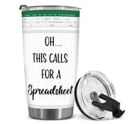 BECHUSKY Accountant Gifts Spreadsheet Tumbler - Accountant Gift Spreadsheet for Boss, Accountants, CPAS, Auditors, Finance Professionals - Accounting Cup - Gifts for CPA Nerd Men Women - CPA Gift