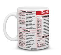 BECHUSKY Excel Mug - Shortcut Cheat Sheet for Spreadsheet & Accounting Students, Professionals & CPA - Gift for Coworker, Colleague, Friend on Birthday, Anniversary, Christmas