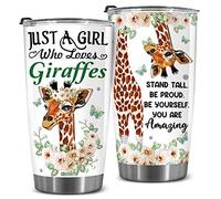 BECHUSKY Giraffe Gifts For Women - Giraffe Tumbler For Women Stainless Steel Tumbler 20oz You Are Amazing Gifts For Daughter Cute Animal Coffee Cup With Inspirational Giraffe Gifts For Giraffe Lover