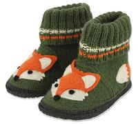 Beck Fox Slipper, Green, 9.5 UK Child