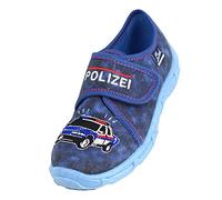 Beck Boy's Polizei Low Top Slippers, Blue, 10 UK Child