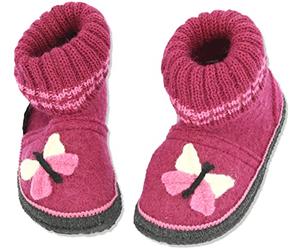 Beck Butterfly Slipper, Bordeaux, 12 UK Child