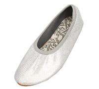 Beck Girl's Basic 071 Gymnastics Shoes, Silver, 13 UK Child