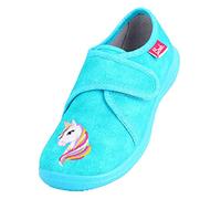 Beck Girl's Einhorn Low Top Slippers, Turquoise, 13 UK Child