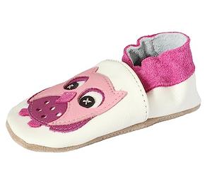 Beck Girls Little Owl Slippers, White, 8.5/9 UK Child