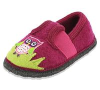Beck Girls Owl Slippers, bordeaux, 8.5 UK