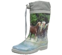 Beck Girl's Pferde Wellington Boots, Multicolour, 2 UK