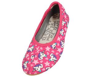 Beck Girl's Pink Horse Ballet Flat, Pink, 11 UK Child