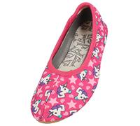 Beck Girl's Pink Horse Ballet Flat, Pink, 12 UK Child