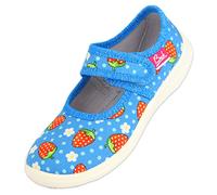 Beck Unisex Children's Strawberry Slippers, blue, 10.5 UK Child
