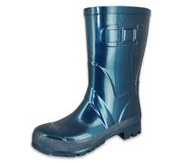 Beck Women's Glossy-873 Wellington Boots, metallic blue, 4 UK